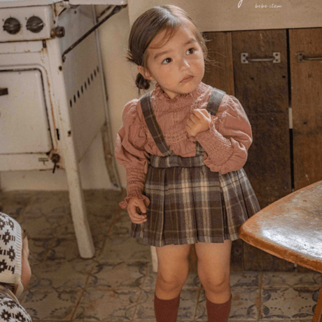 [即納] Vella smoke blouse/ Hibyebebe （pink M _ size のみ）