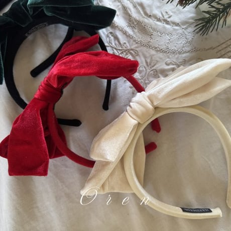 [予約] Noel Noel Ribbon Hairband / OREN by Hibyebebe