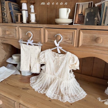 [予約]  Lace scotch bustier /marron