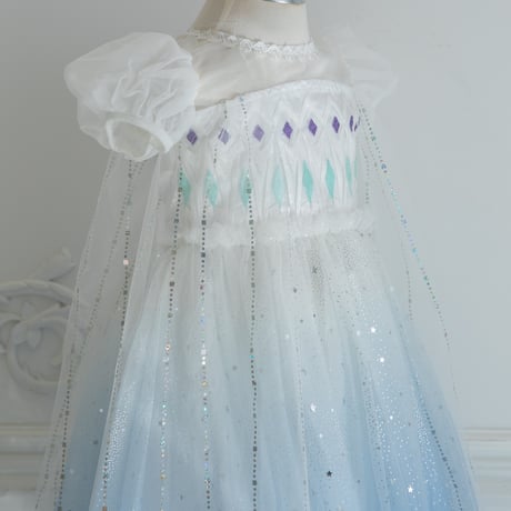 [予約] Princess Snowy Glitter Dress + tiara & stick set ❄️