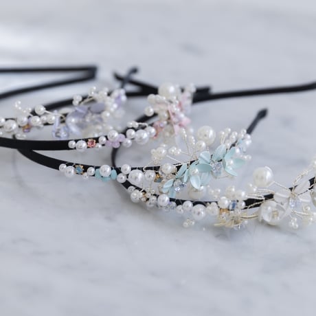 [予約]  flower pearl shushu hair band