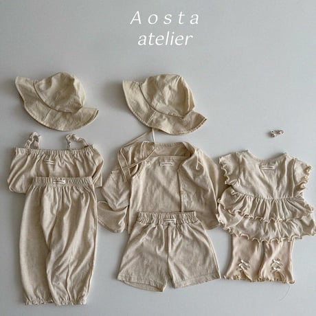 [即納]  linen pants / Aosta(ivory S,L,XL_のみ)