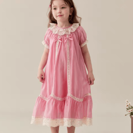 [予約] Sweet Lace Collar Dress