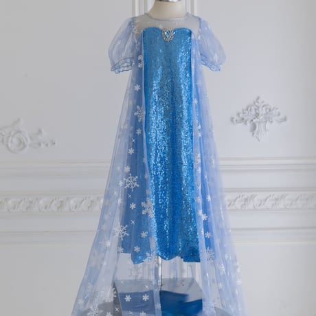 [予約]Snow Queen Glitter Dress (Short, Long) + tiara & stick set❄️