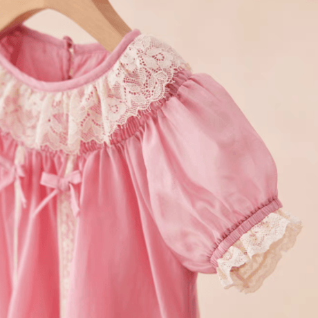 [予約] Sweet Lace Collar Dress