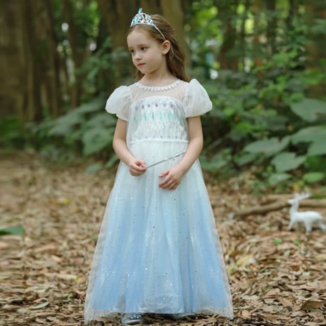 [予約] Princess Snowy Glitter Dress + tiara & stick set ❄️