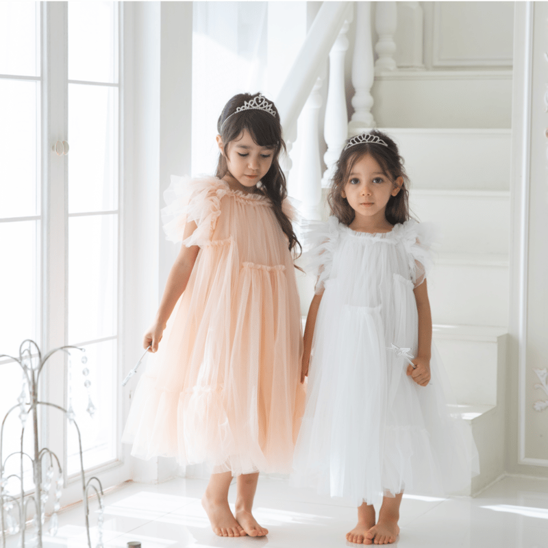 予約] Rosy flora sha dress (Rosy pink) | Mimiel