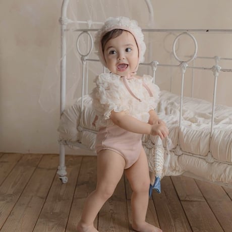 [予約] bebe) Amelia Rose Swimsuit (Hat Set)/ OREN by Hibyebebe