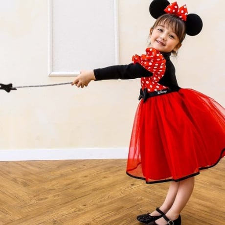 [即納]  Minnie Dress(red) / Mini Recipe  ( S, M_size のみ）