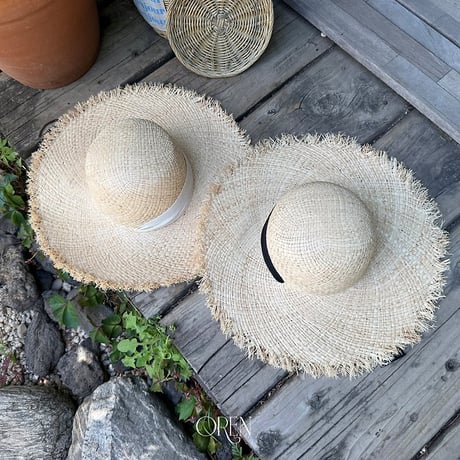 [予約] Serene Raffia sun hat / OREN by Hibyebebe