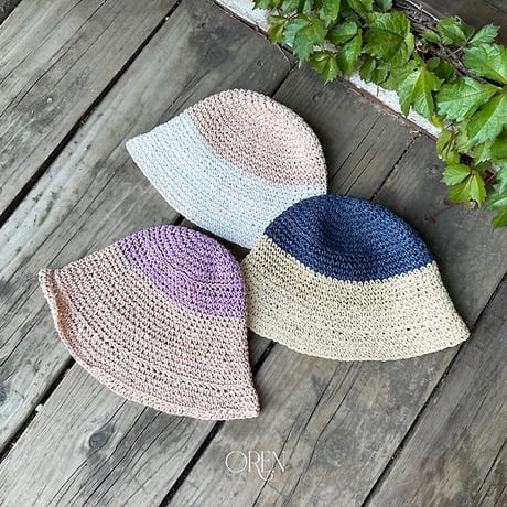[予約] Casa two-tone bucket hat / OREN by Hibyebebe