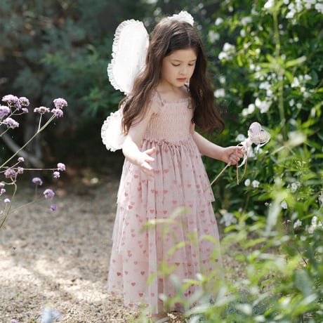 [予約] pink fly tutu dress + Angel wings SET