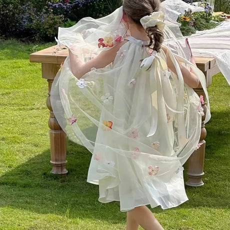 [予約] happy garden flower dress(100~mom size)