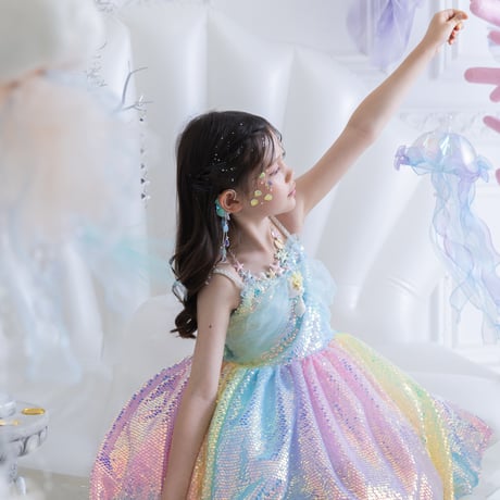 [予約] Aurora Twinkle Dress + ribbon pin SET