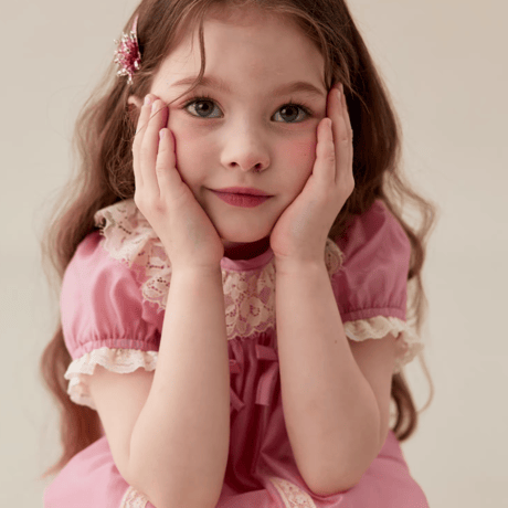 [予約] Sweet Lace Collar Dress