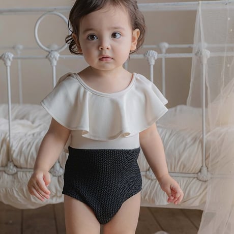 [予約] Pepe Color Block Swimsuit (Kids)/ OREN by Hibyebebe