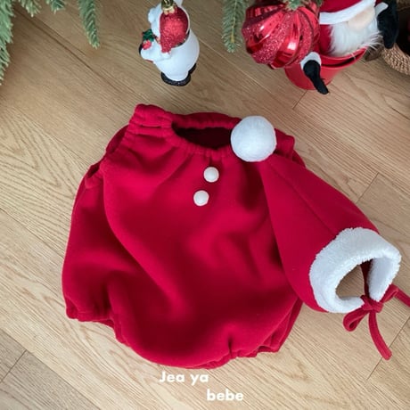 [即納]  Christmas suit + hat set (Santa) /Jea ya bebe
