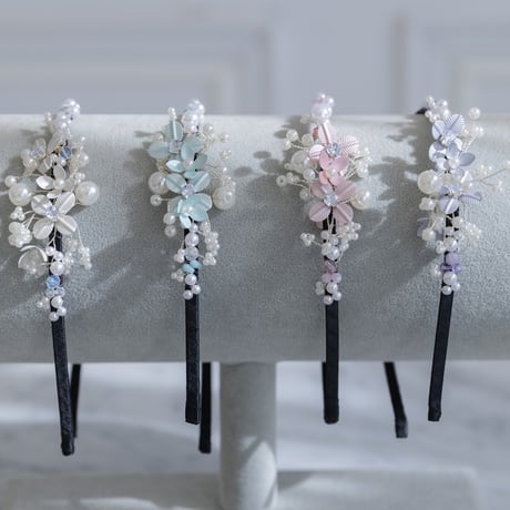 [予約]  flower pearl shushu hair band