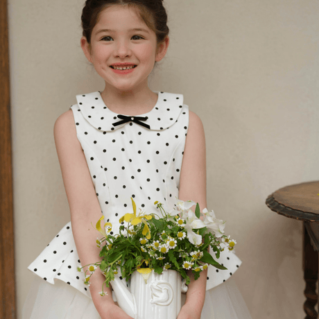 [予約] Polka Dot Peplum Dress