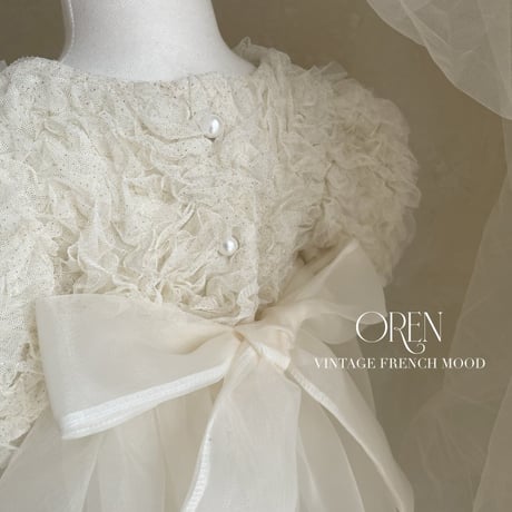 [即納]  Blooming rose pearl dress/ OREN by Hibyebebe