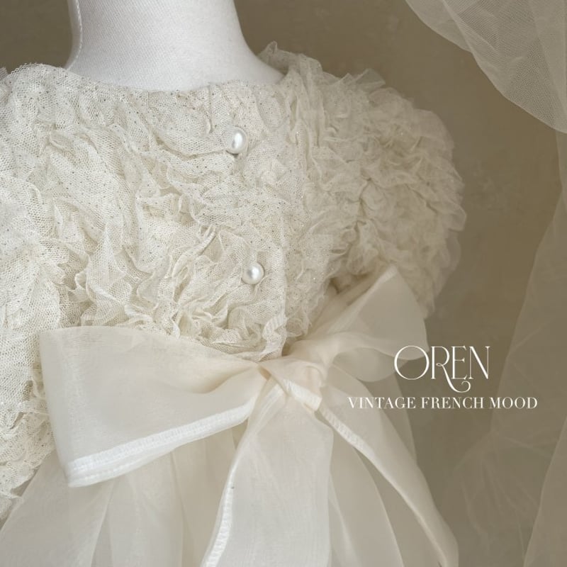 予約] Blooming rose pearl dress / OREN by Hibyeb