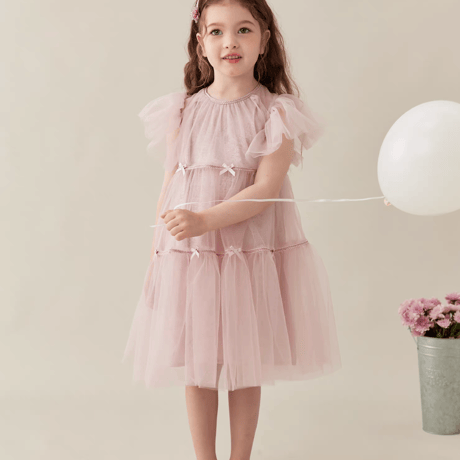 [予約] Powder Pink Tulle Dress
