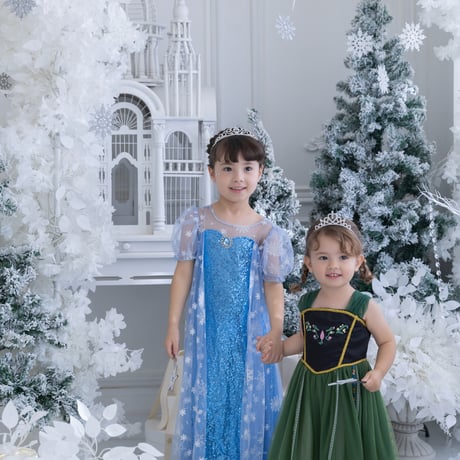 [予約]Snow Queen Glitter Dress (Short, Long) + tiara & stick set❄️