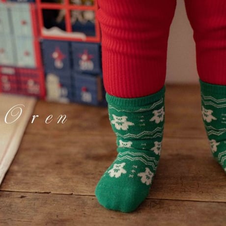 [予約] Hohoho fleece leggings (bebe)/ OREN by Hibyebebe