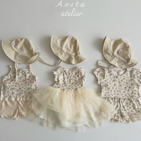[即納] Lala dress / Aosta(big flower ivory S,M,Lのみ)