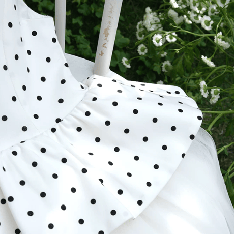 [予約] Polka Dot Peplum Dress