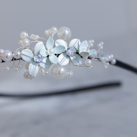 [予約]  flower pearl shushu hair band