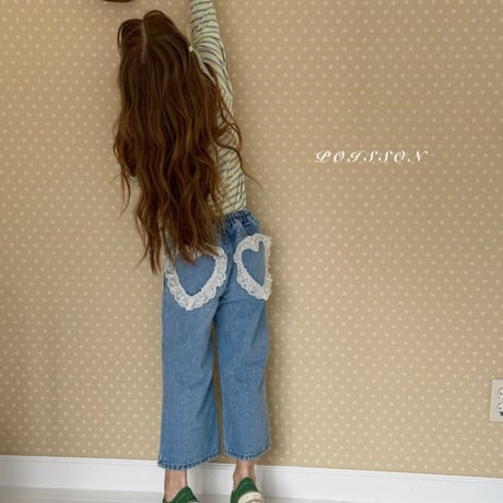 [即納] Heart pocket denim/POISSON （JL,S_ size のみ）