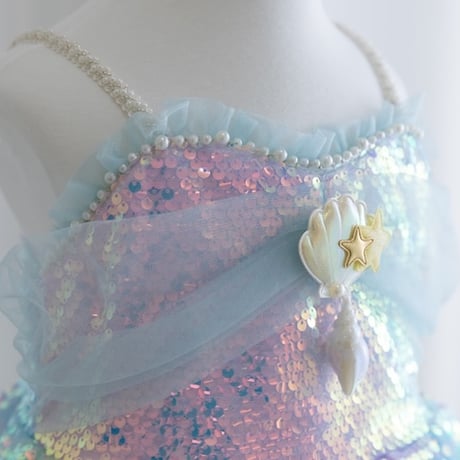[予約] Aurora Twinkle Dress + ribbon pin SET