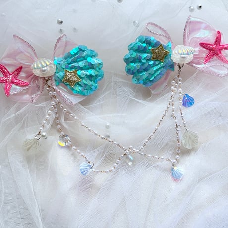 [予約] Twinkle Shell Mermaid Hairpin