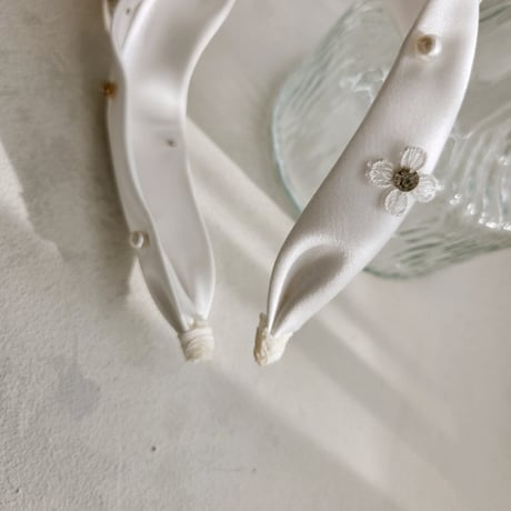 [予約] Pearl Ribbon Headband/ Mini Recipe