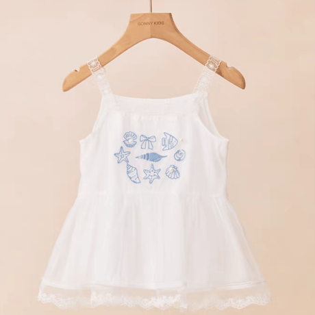 [予約] Marine Friends Lace Sleeveless Top