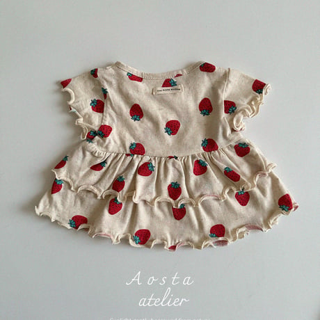 [即納] linen frill blouse / Aosta(ivory S,L,XL_のみ)