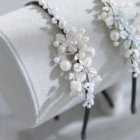 [予約]  flower pearl shushu hair band