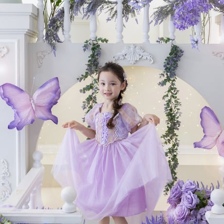 [予約] Lavender Shine Princess Dress (Short, Long)+ tiara & stick set