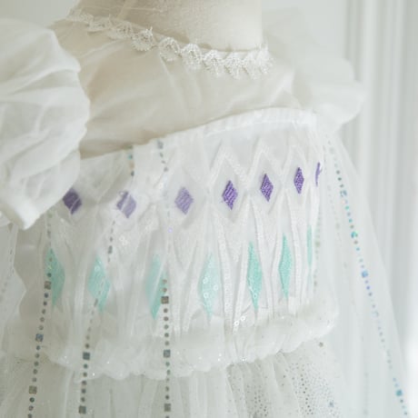 [予約] Princess Snowy Glitter Dress + tiara & stick set ❄️