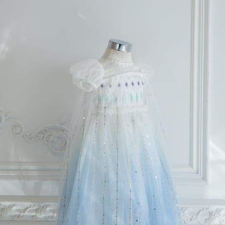 [予約] Princess Snowy Glitter Dress + tiara & stick set ❄️