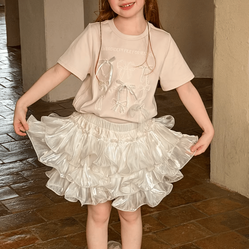 予約] Ballet Ribbon T-shirt/ little time | Mimiel