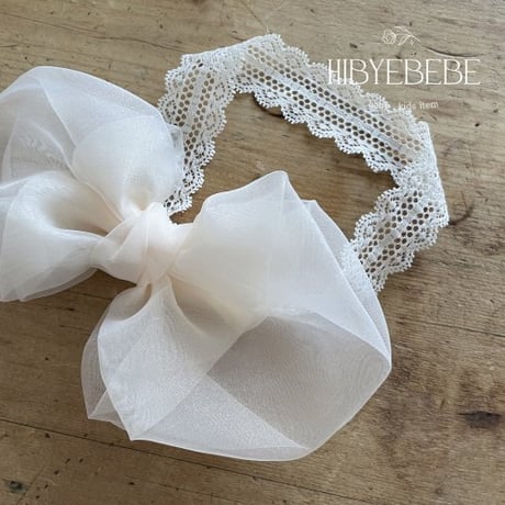 [即納]Organza Ribbon Hairband/ Hibyebebe