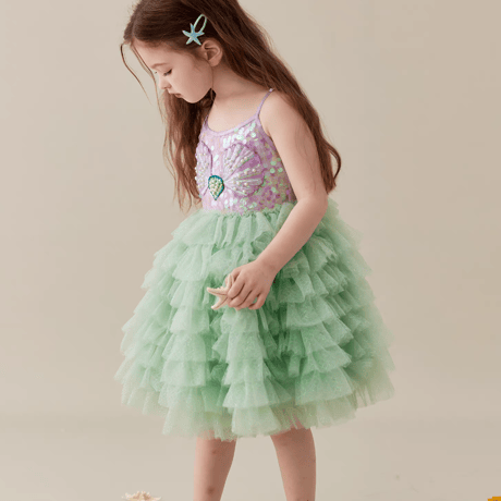 [予約] Mint Sparkle Shell Dress