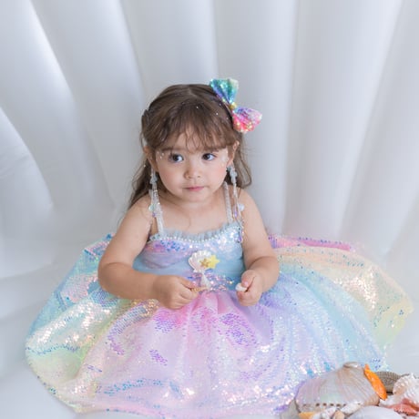 [予約] Aurora Twinkle Dress + ribbon pin SET