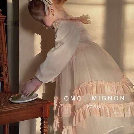 [予約] Romantic Vintage Lace Tulle Dress / omoi mignon