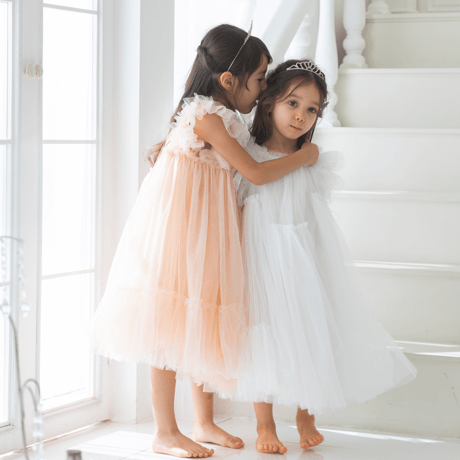 [予約] Rosy flora sha dress (Lily white)