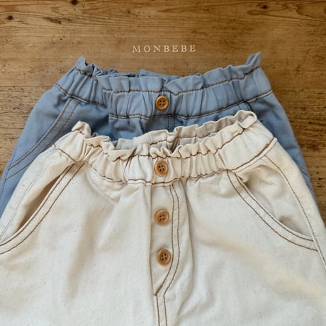 [即納] cotton daily pants / monbebe （ blue M _ size のみ）