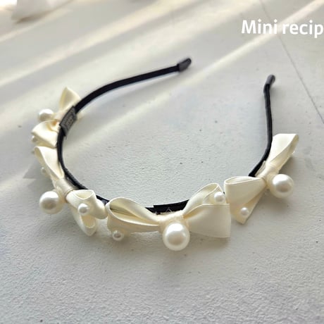 [予約] Tiny Ribbon Hairband / Mini Recipe