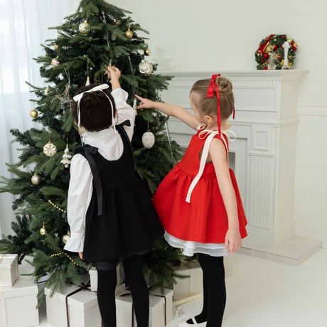 [即納]  Joli ribbon dress _ Black/moitoinous  ( 100_size のみ）